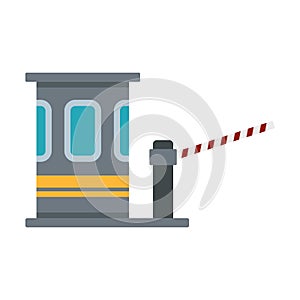 Speedway toll road icon flat isolated vector