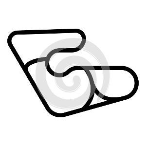 Speedway track icon outline vector. Race circuit