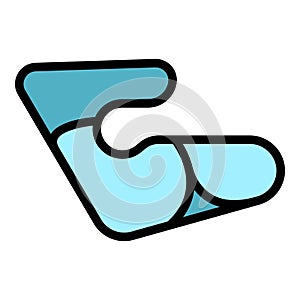 Speedway track icon vector flat