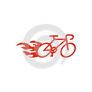 Speedy bike logo design template vector illustration