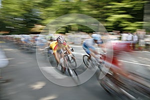 Speedy cyclists photo