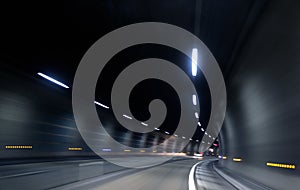Speedy fast motion in dark tunnel