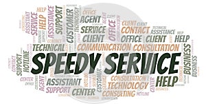 Speedy Service word cloud.