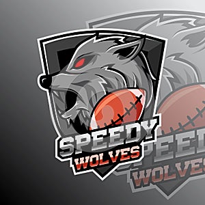 Speedy Wolves Logo Team Badge