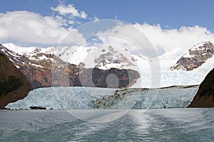 Spegazzini Glacier view from the Argentino Lake, Argentina photo