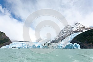 Spegazzini Glacier view from Argentino lake, Patagonia landscape, Argentina photo