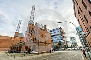 Speicherstadt district in Hamburg, Germany