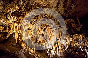 Speleothem formations in Luray Caverns, Virginia