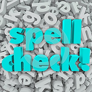 Spell Check Letter Background Correct Spelling Words photo