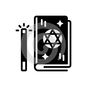 Black solid icon for Spell, magic and charm