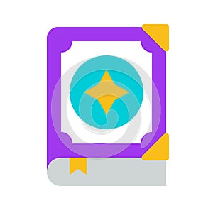 Spellbook vector, Magic related flat style icon