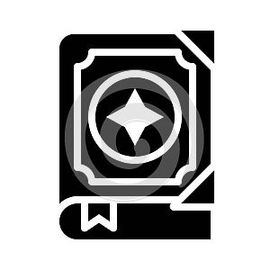 Spellbook vector, Magic related solid style editable stroke icon