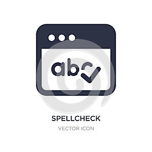 spellcheck icon on white background. Simple element illustration from UI concept