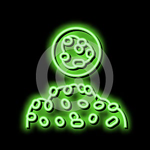 spelled groat neon glow icon illustration