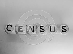 Word census spelled on dice