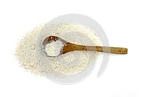 Spelt  flour isolated on white