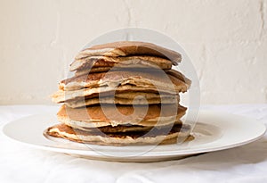 Spelt pancake stack