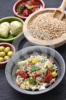 Spelt salad, insalata di farro, italian cuisine