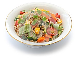 Spelt salad, insalata di farro, italian cuisine