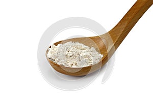 Spelt wheat flour isolated on white