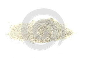 Spelt wheat flour isolated on white