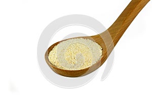 Spelt wheat flour isolated on white