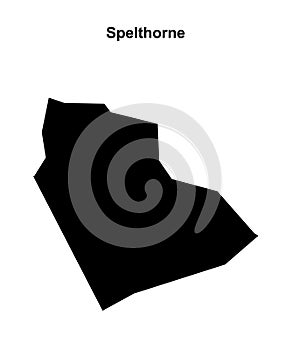 Spelthorne outline map