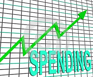 Spending Chart Graph Shows Increasing Expenditure photo