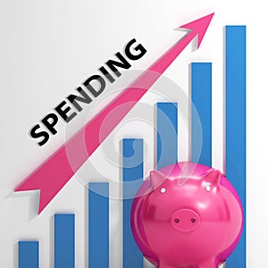 Spending Graph Means Costs Expenses And Outlay photo