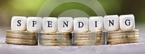 Spending money concept - web banner idea