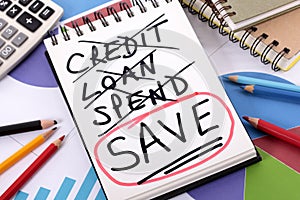 Spending and saving money planning