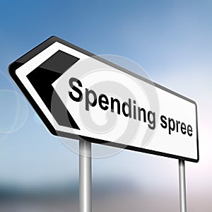 Spending spree concept.