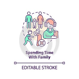 Spending time with family concept icon