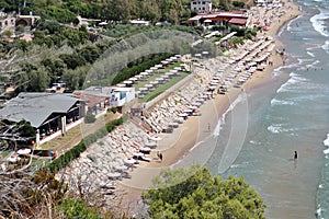 Sperlonga - Spiaggia del Lido Il Fortino alla Baia delle Sirene dal Sentiero di Ulisse
