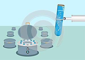 Sperm Bank Storage and Fertility Vector concept