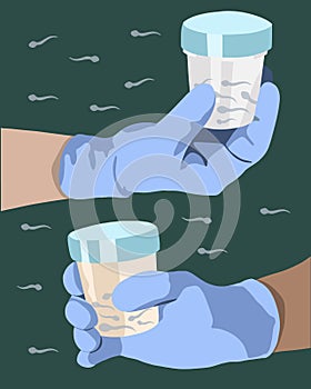 Sperm donation. Sperm analysis. Spermogram.