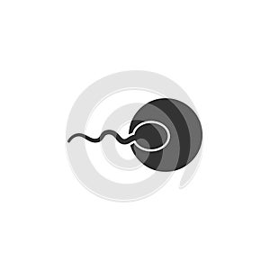 Sperm fertilizing egg cell icon. Simple element illustration. Sperm fertilizing egg cell symbol design from Pregnancy collection s