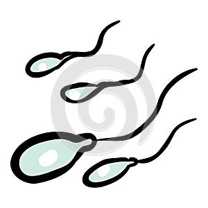 Sperm Hand Drawn Doodle Icon