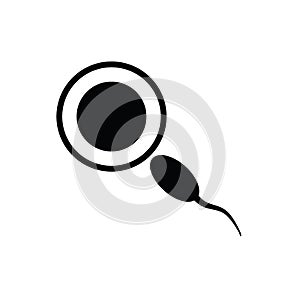 Sperm icon.  fertilization egg cell icon