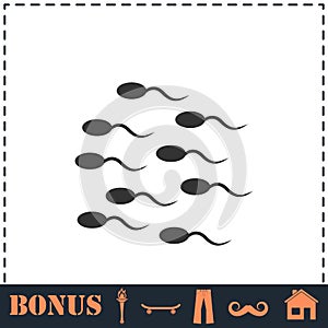Sperm icon flat