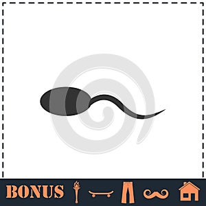 Sperm icon flat