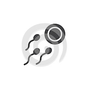 Sperm and ovum vector icon photo