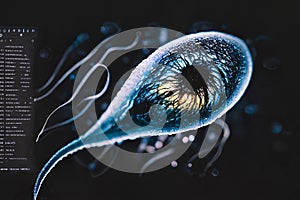 Sperm, the spermatozoon ovulates into the egg