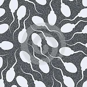 Spermatozoa seamless pattern.