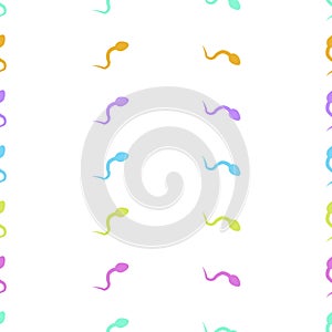 Spermatozoa seamless pattern background.