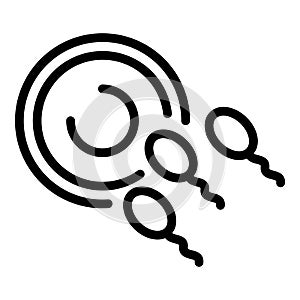 Spermatozoid icon, outline style photo