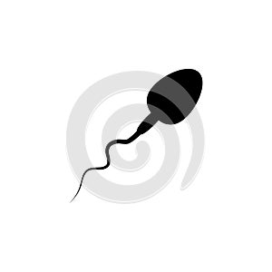 Spermatozoon flat icon vector illustration isolated on white.