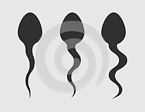 Spermatozoon icon isolated on white background. Vector illustration.