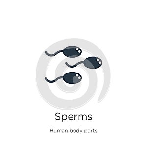 Sperms icon vector. Trendy flat sperms icon from human body parts collection isolated on white background. Vector illustration can