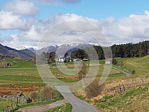 Spey valley, west of Laggan, Scotland photo